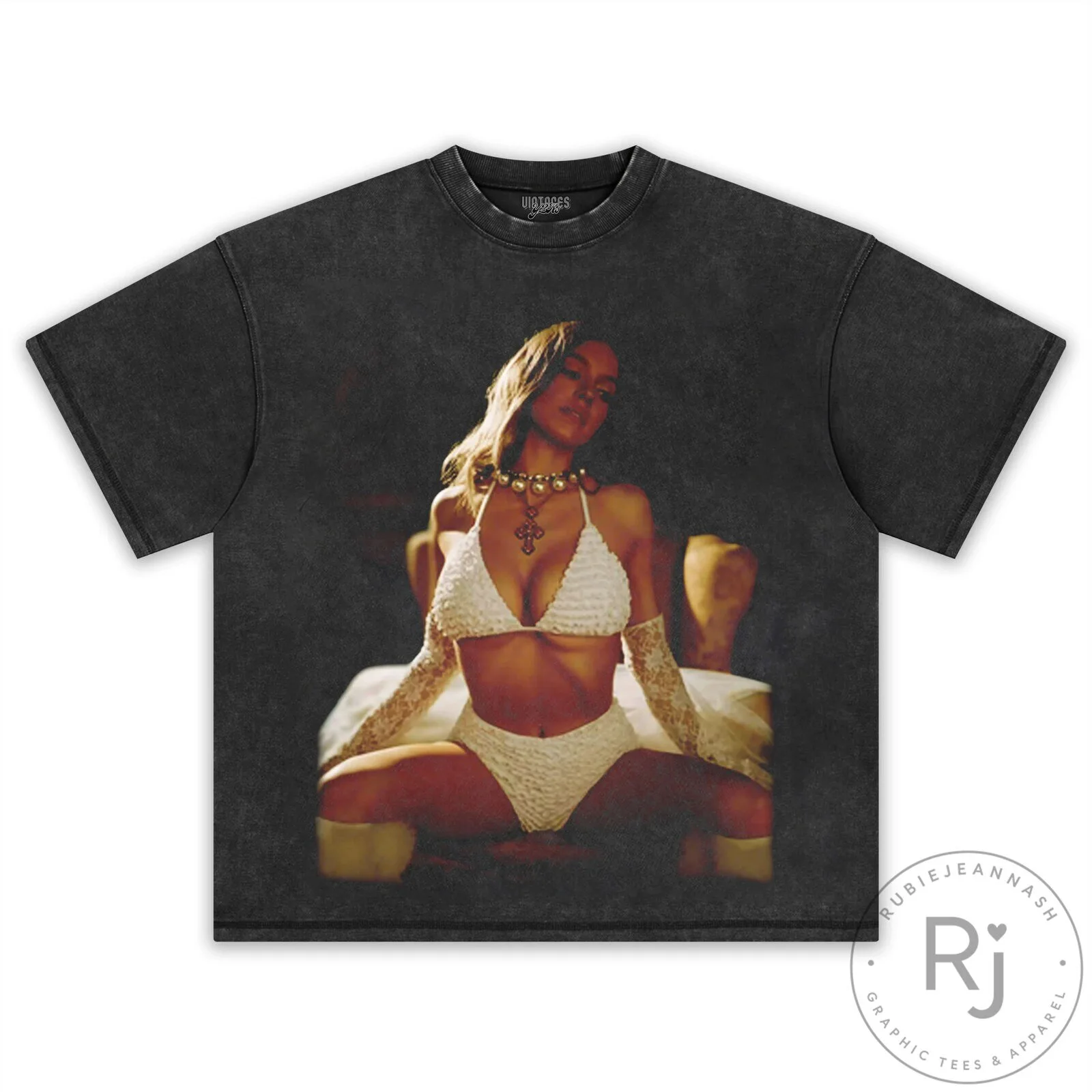 Sydney Sweeney White Lingerie Photo Shoot Black T-Shirt 11 Sydney Sweeney White Lingerie Photo Shoot Black T-Shirt