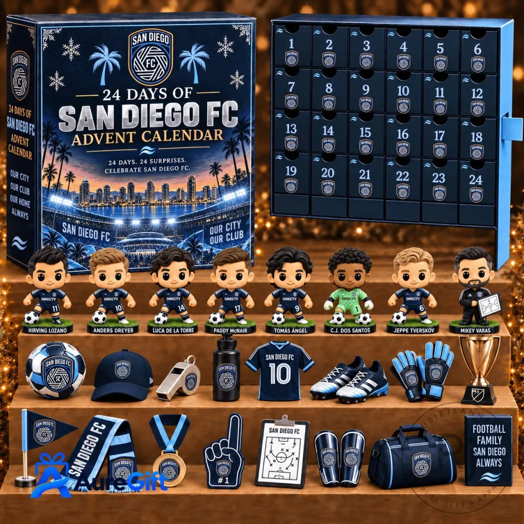 San Diego FC MLS 24 Days of Advent Calendar Blind Box with Soccer Player Figurines San Diego FC MLS 24 Days of Advent Calendar Blind Box with Soccer Player Figurines
