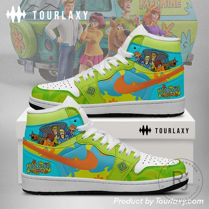 Scooby Doo Mystery Machine Gang Cartoon High Top Sneakers 2 Scooby Doo Mystery Machine Gang Cartoon High Top Sneakers