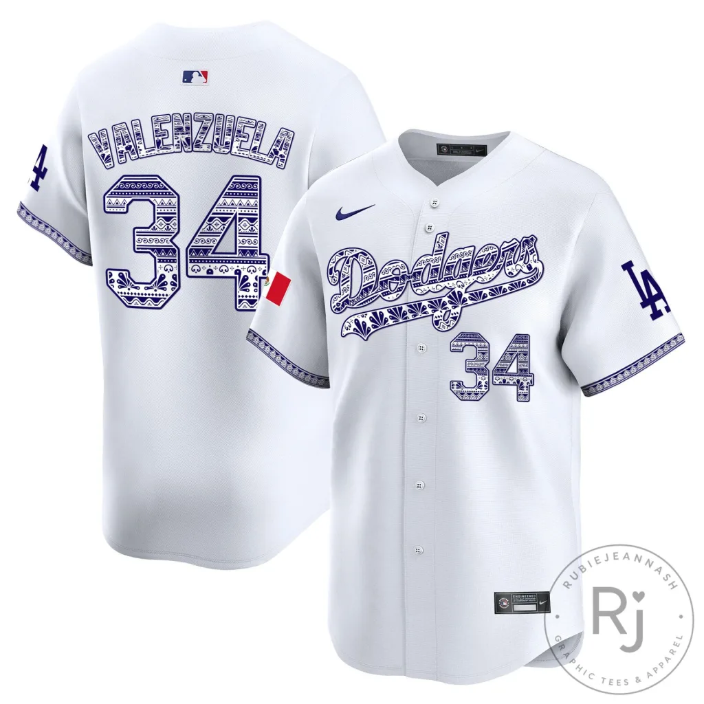 Los Angeles Dodgers Fernando Valenzuela Mexico Baseball Jersey Los Angeles Dodgers Fernando Valenzuela Mexico Baseball Jersey