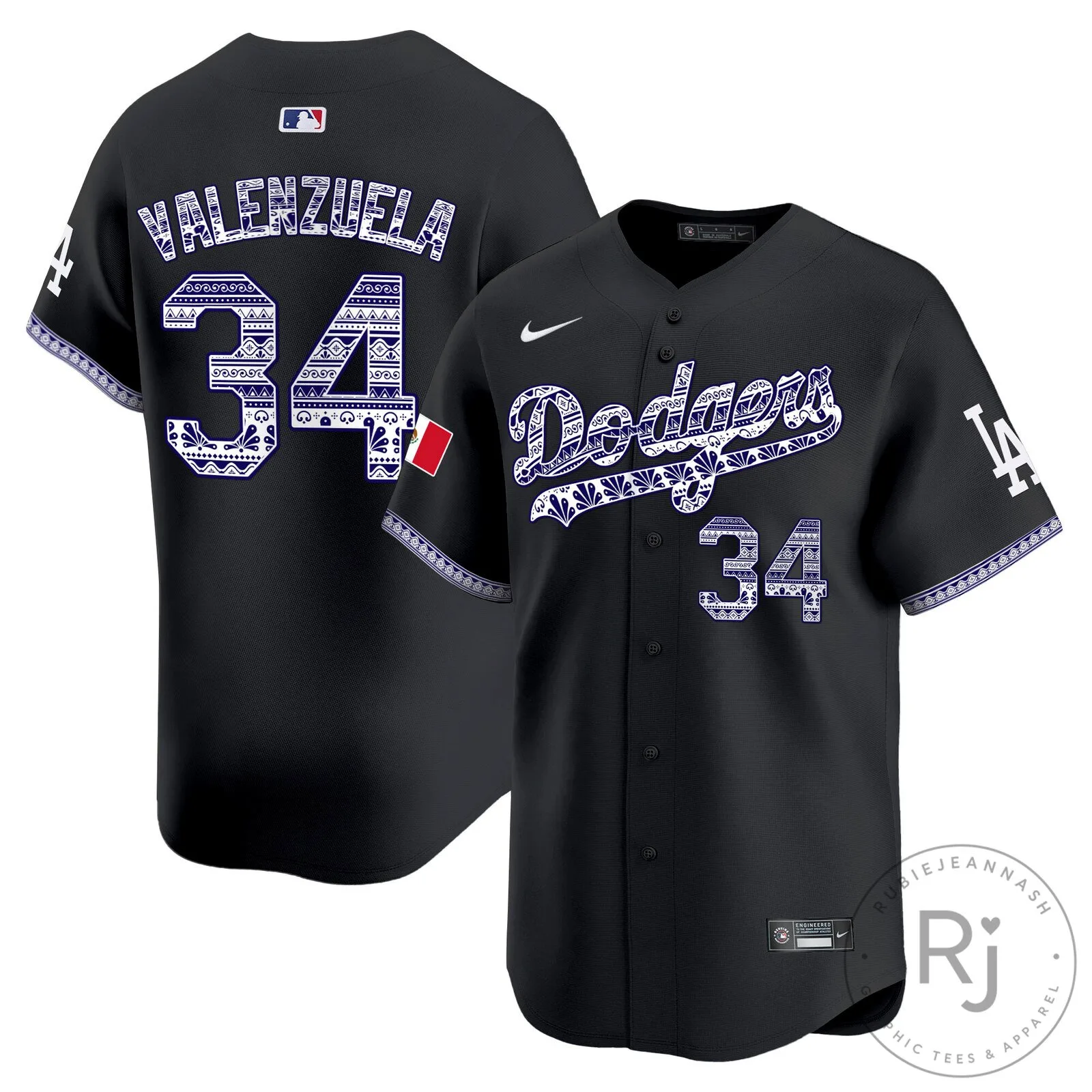 Los Angeles Dodgers Fernando Valenzuela Mexico Baseball Jersey 52 Los Angeles Dodgers Fernando Valenzuela Mexico Baseball Jersey