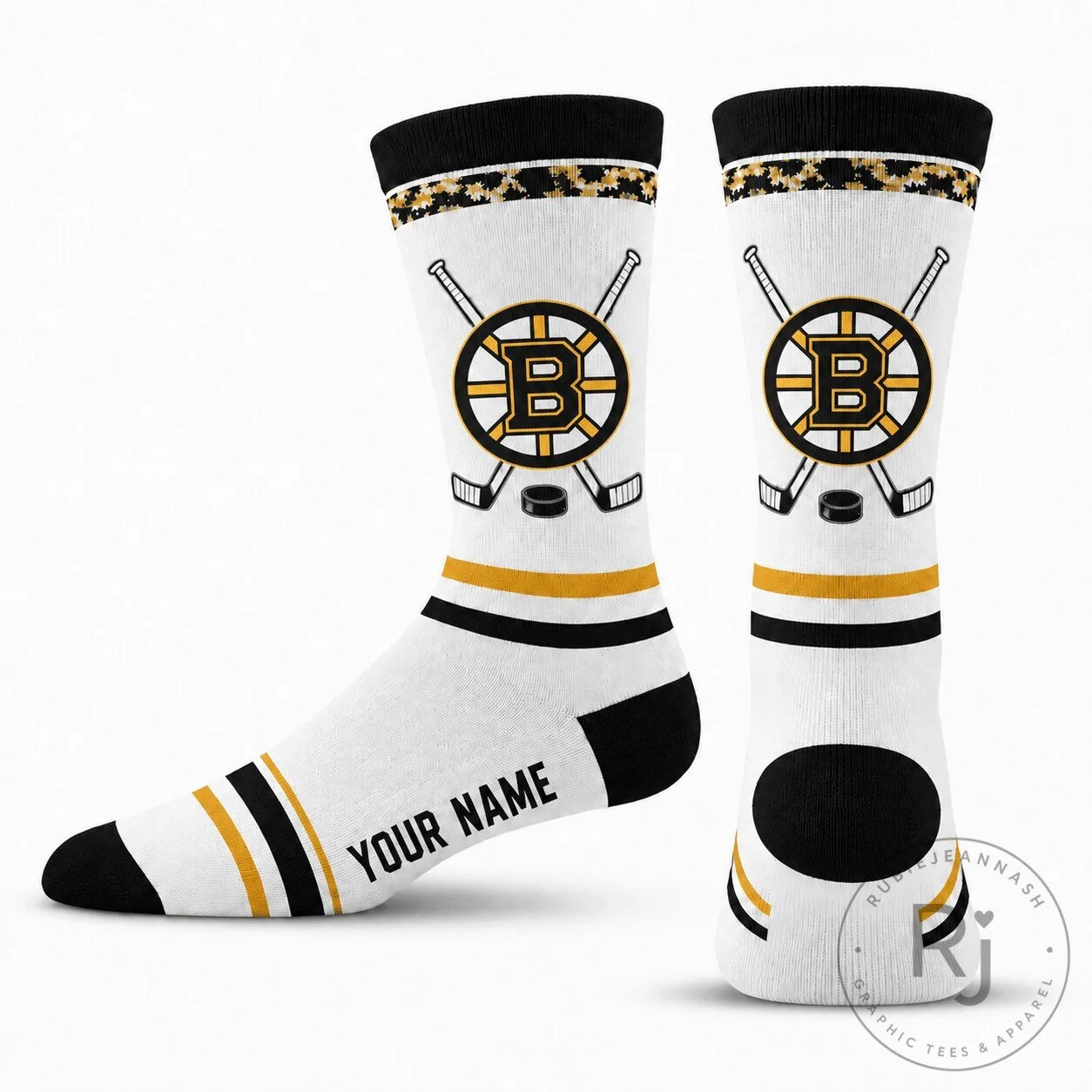 Boston Bruins National Hockey League Personalized Hockey Socks