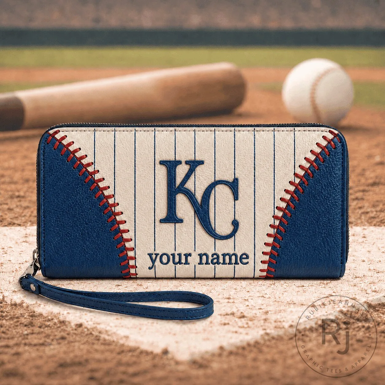 Kansas City Baseball Team Personalized Wallet with Zipper for Sports Fans 3 Kansas City Baseball Team Personalized Wallet with Zipper for Sports Fans