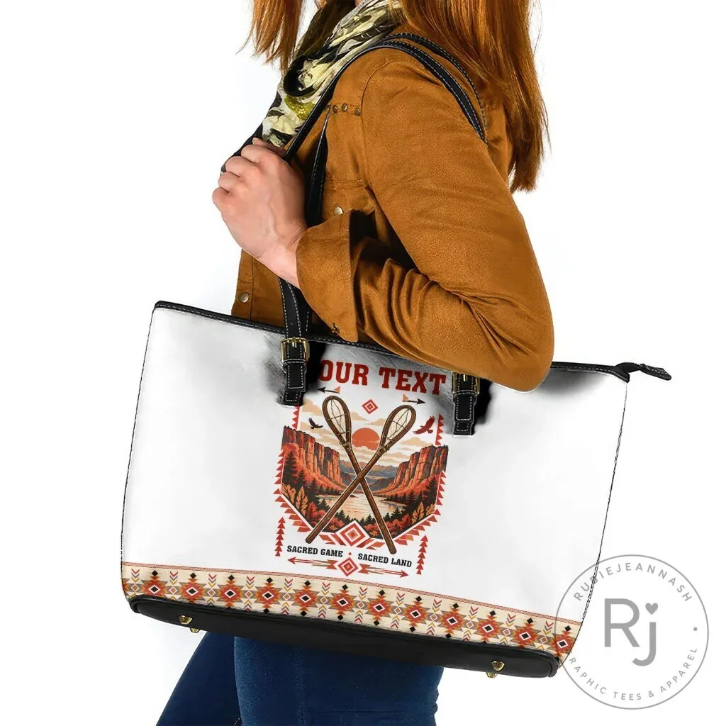 Personalized Choctaw Stickball Heritage Native American Tribal Landscape Tote Bag