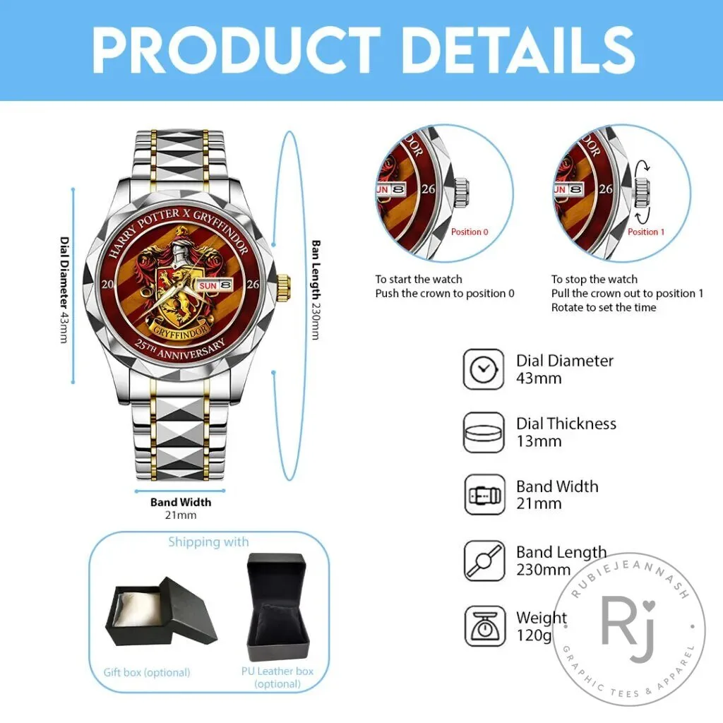 Harry Potter Gryffindor 25th Anniversary Edition Quartz Watch 13 Harry Potter Gryffindor 25th Anniversary Edition Quartz Watch