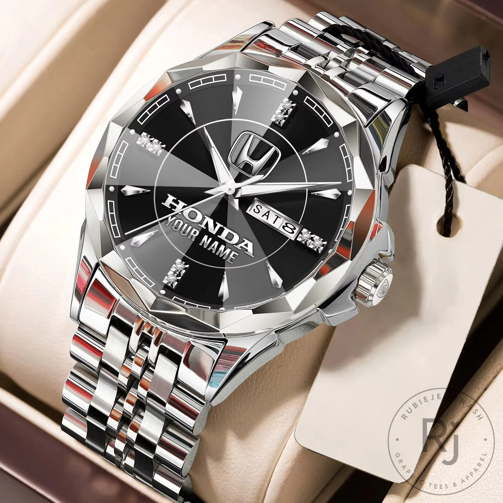 Honda Custom Name Elegant Design Stainless Steel Watch 18 Honda Custom Name Elegant Design Stainless Steel Watch