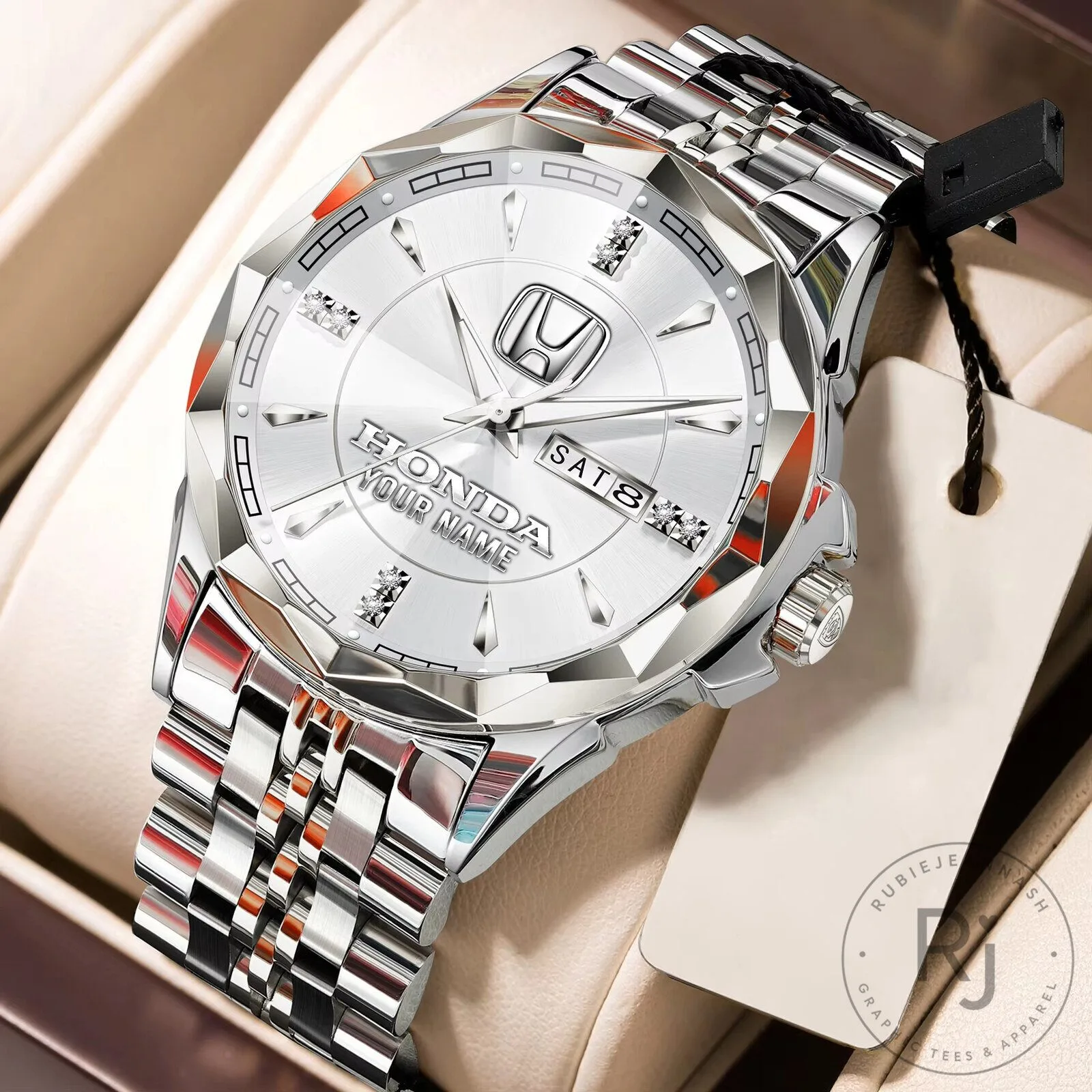 Honda Custom Name Elegant Design Stainless Steel Watch 19 Honda Custom Name Elegant Design Stainless Steel Watch