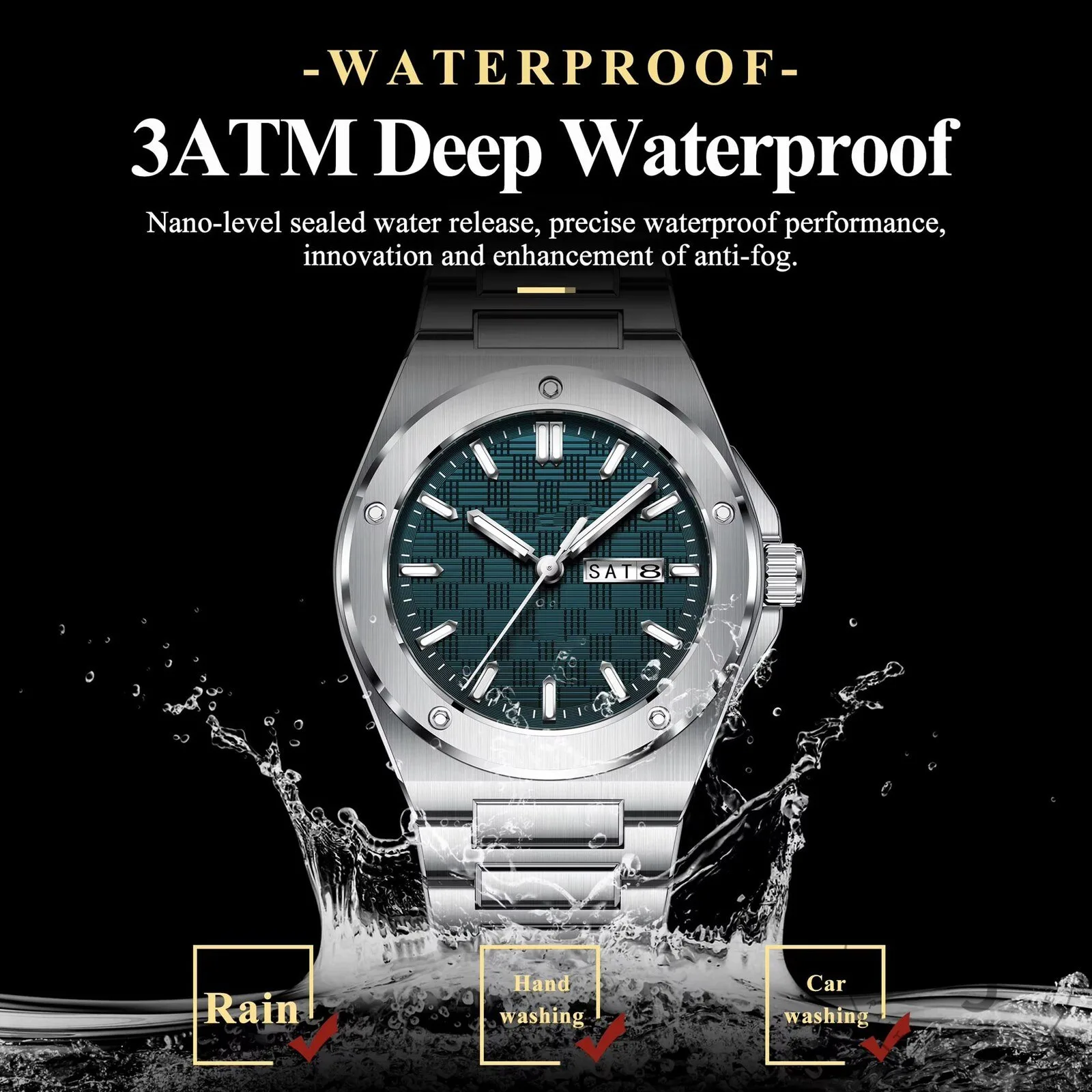 Toyota Luxury Casual Design Men Quartz Watch with Silver Stainless Steel Band 29 Toyota Luxury Casual Design Men Quartz Watch with Silver Stainless Steel Band