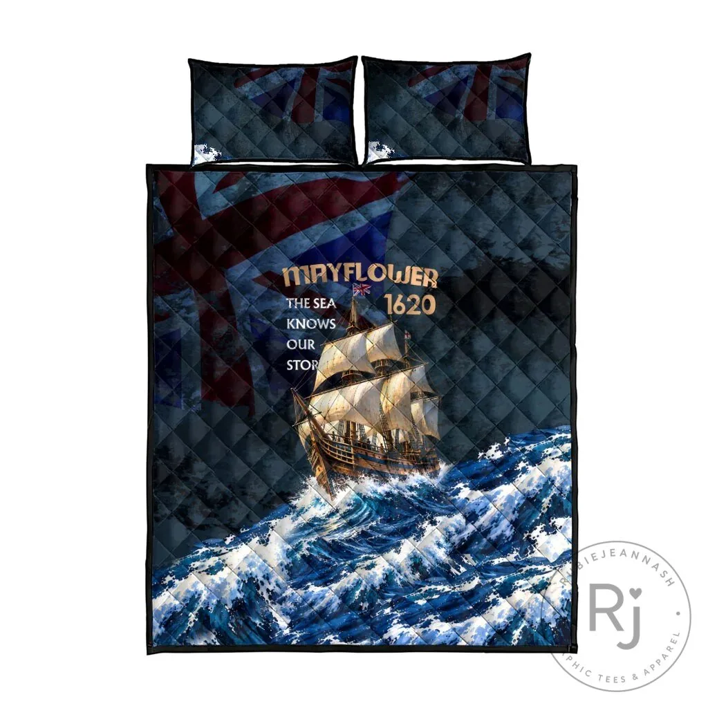 Mayflower 1620 Ship The Sea Knows Our Story Nautical Ocean Waves Quilt Bedding Set 10 Mayflower 1620 Ship The Sea Knows Our Story Nautical Ocean Waves Quilt Bedding Set