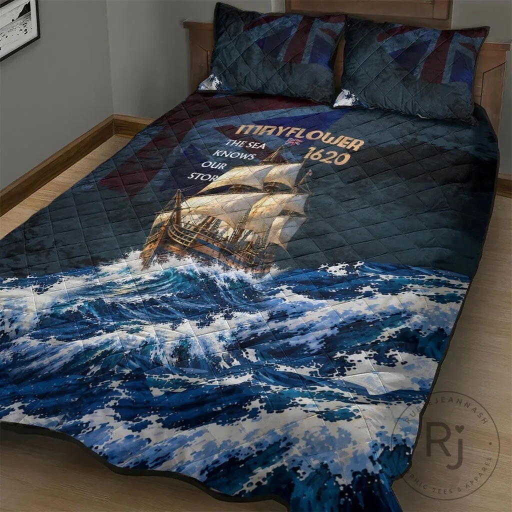 Mayflower 1620 Ship The Sea Knows Our Story Nautical Ocean Waves Quilt Bedding Set 11 Mayflower 1620 Ship The Sea Knows Our Story Nautical Ocean Waves Quilt Bedding Set