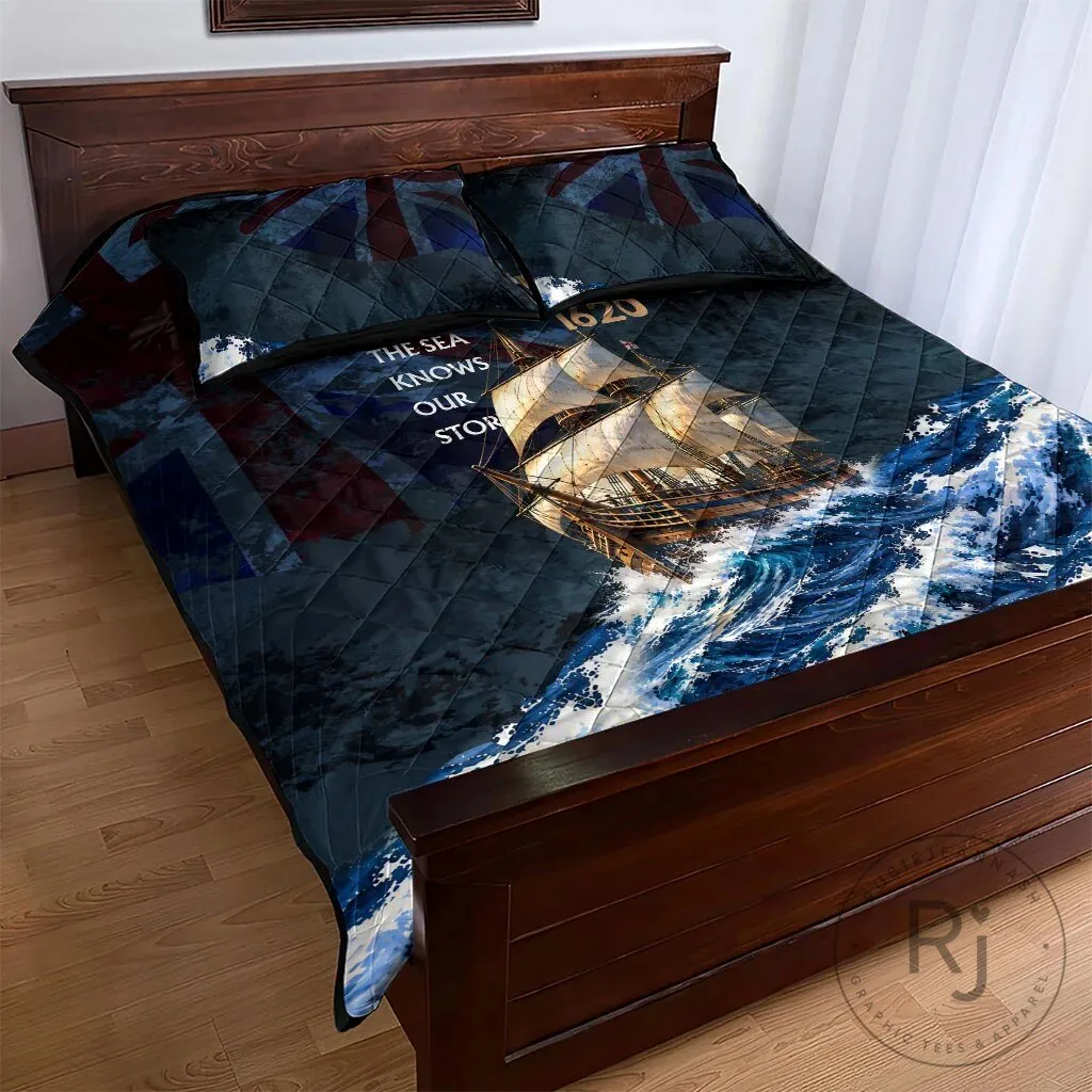 Mayflower 1620 Ship The Sea Knows Our Story Nautical Ocean Waves Quilt Bedding Set 13 Mayflower 1620 Ship The Sea Knows Our Story Nautical Ocean Waves Quilt Bedding Set