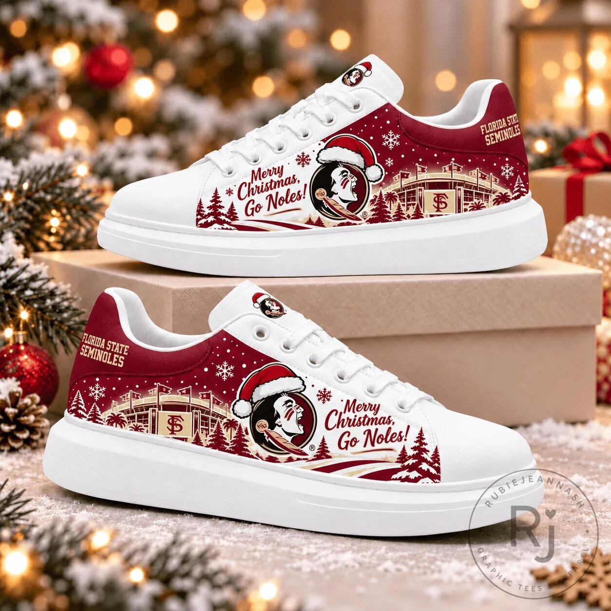 Florida State Seminoles Merry Christmas Go Noles Football Fan Shoes
