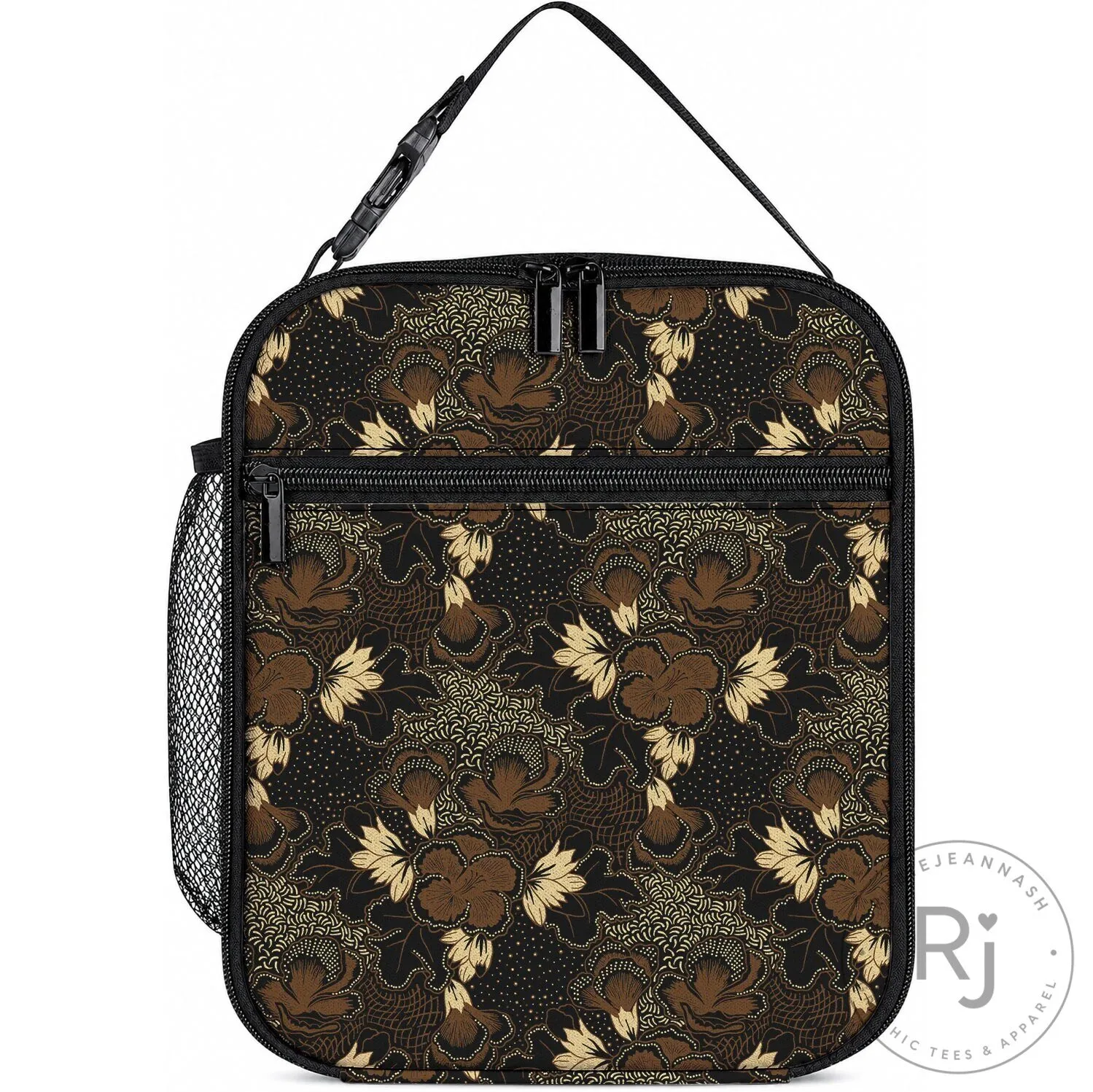 Javanese Batik Semen Lunch Bag Indonesian Traditional Pattern Insulated Cooler Tote
