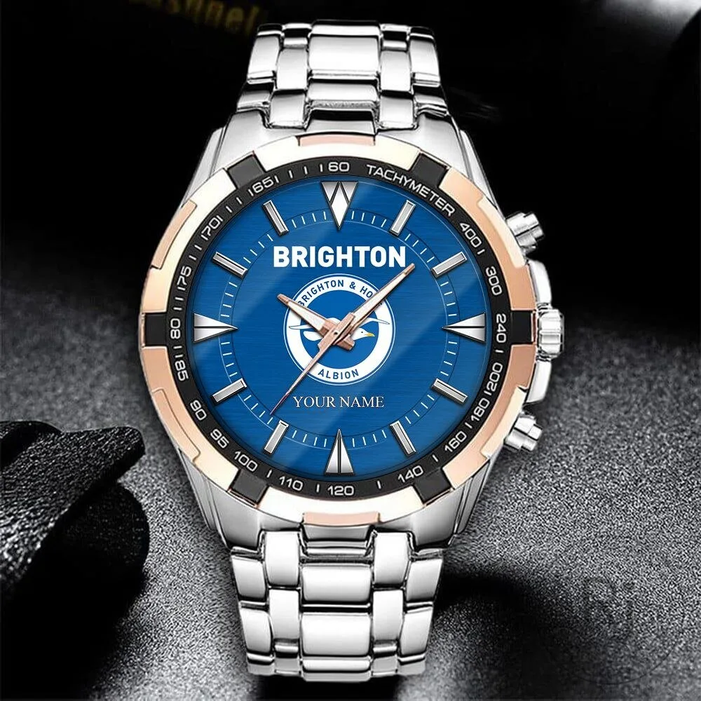 Brighton and Hove Albion Personalized Name Quartz Watch for Men 3 Brighton and Hove Albion Personalized Name Quartz Watch for Men