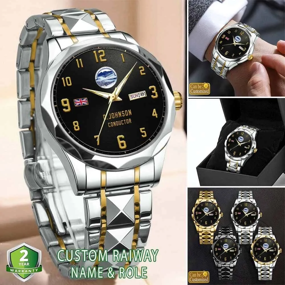 Personalized British Railways Conductor Stainless Steel Watch 7 Personalized British Railways Conductor Stainless Steel Watch