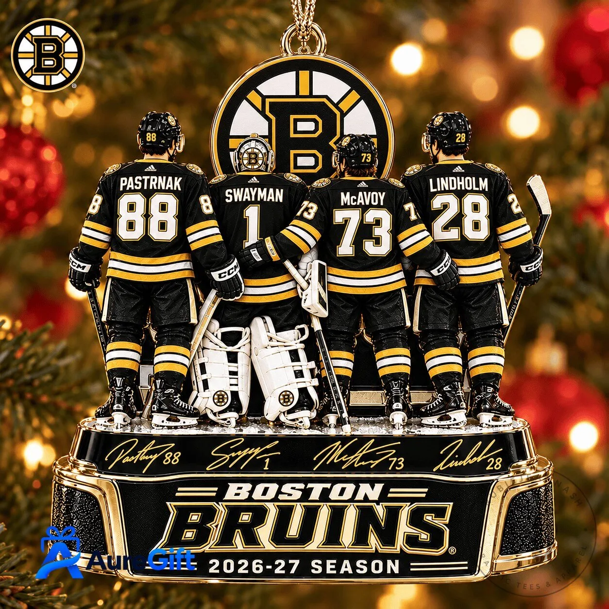 Boston Bruins NHL Game Day Premium Personalized Acrylic Christmas Ornament