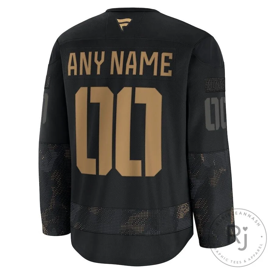 Montreal Canadiens Military Appreciation Black and Gold NHL Hockey Jersey 7 Montreal Canadiens Military Appreciation Black and Gold NHL Hockey Jersey