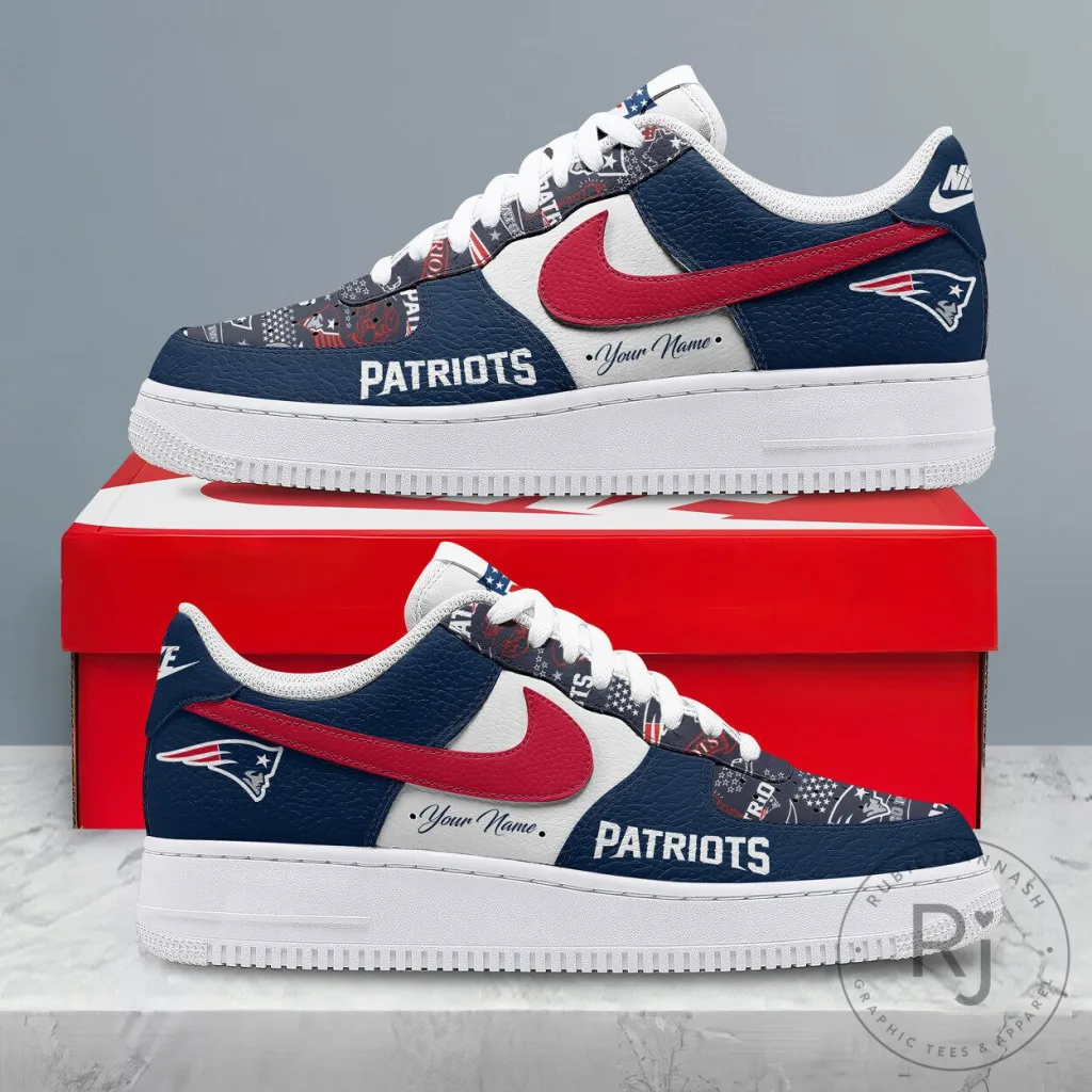 New England Patriots Personalized Team Icon Air Force 1 Style Shoes New England Patriots Personalized Team Icon Air Force 1 Style Shoes