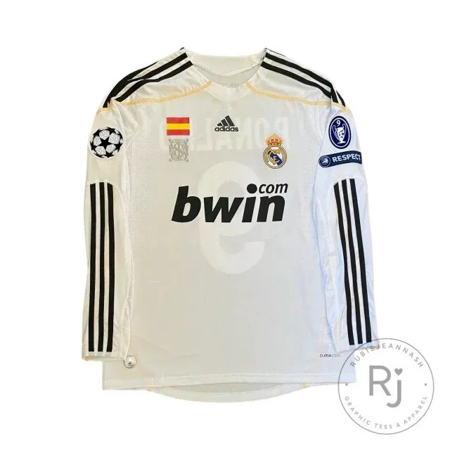 Real Madrid Cristiano Ronaldo 2009-2010 Retro Long Sleeve Home Jersey 2 Real Madrid Cristiano Ronaldo 2009-2010 Retro Long Sleeve Home Jersey