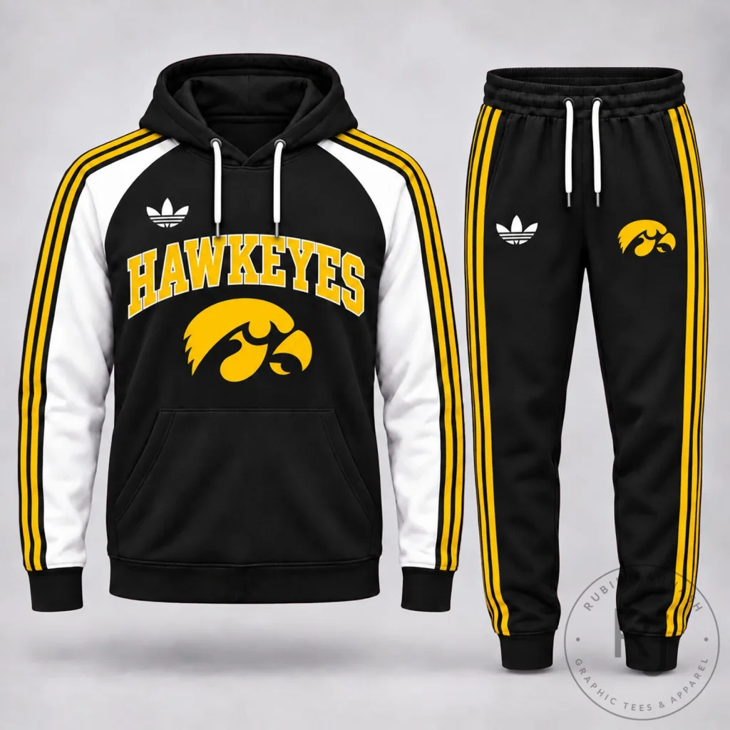 Iowa Hawkeyes NCAA Classic Varsity Black and Gold Hoodie Iowa Hawkeyes NCAA Classic Varsity Black and Gold Hoodie