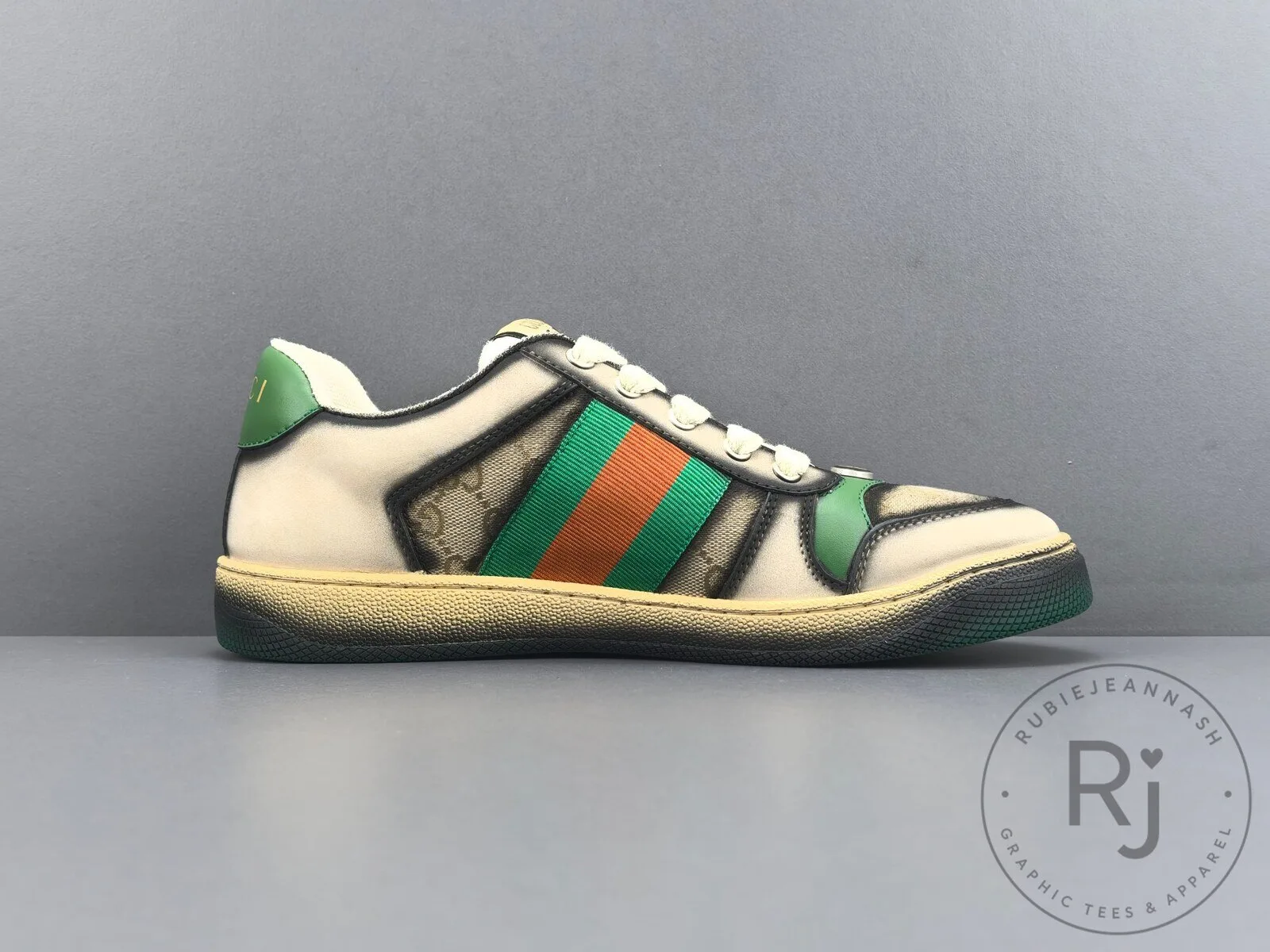 Gucci Screener Trainer Green Beige Low Top Sneakers for Men and Women 16 Gucci Screener Trainer Green Beige Low Top Sneakers for Men and Women