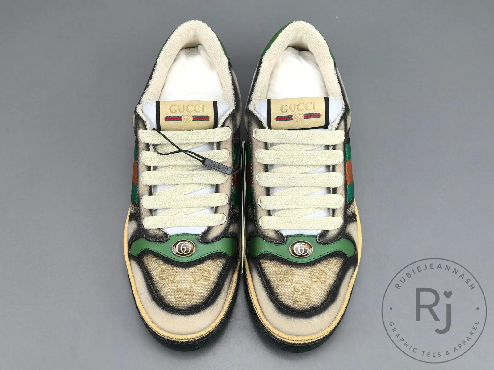 Gucci Screener Trainer Green Beige Low Top Sneakers for Men and Women 18 Gucci Screener Trainer Green Beige Low Top Sneakers for Men and Women