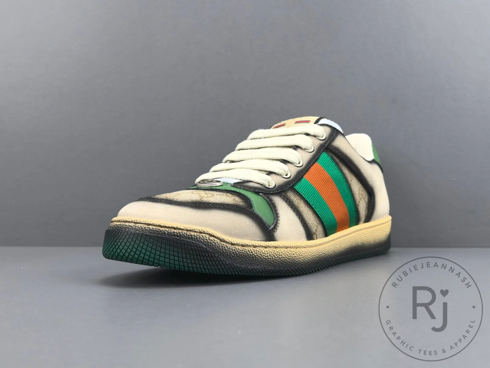 Gucci Screener Trainer Green Beige Low Top Sneakers for Men and Women 19 Gucci Screener Trainer Green Beige Low Top Sneakers for Men and Women