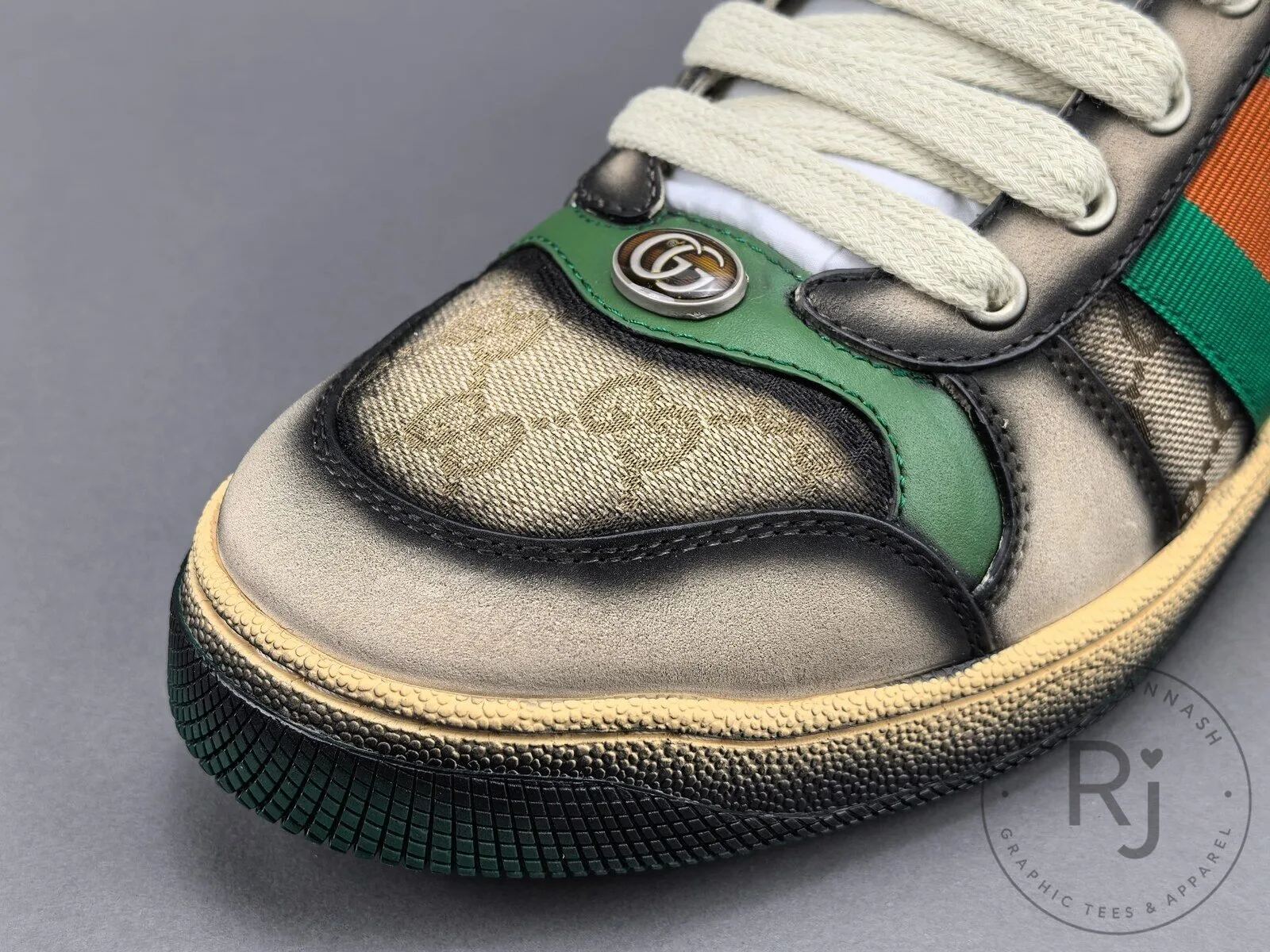 Gucci Screener Trainer Green Beige Low Top Sneakers for Men and Women 22 Gucci Screener Trainer Green Beige Low Top Sneakers for Men and Women