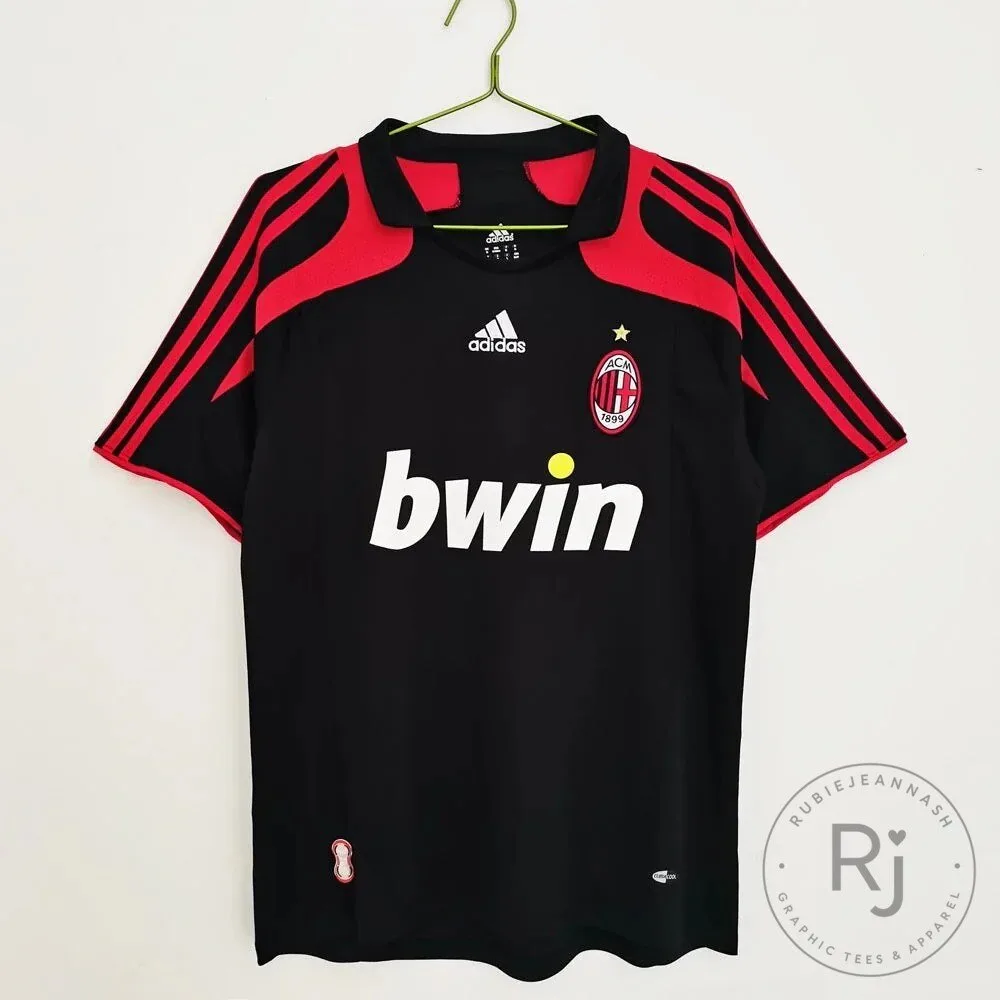 AC Milan 2007-2008 Third Retro Football Soccer Jersey 2 AC Milan 2007-2008 Third Retro Football Soccer Jersey