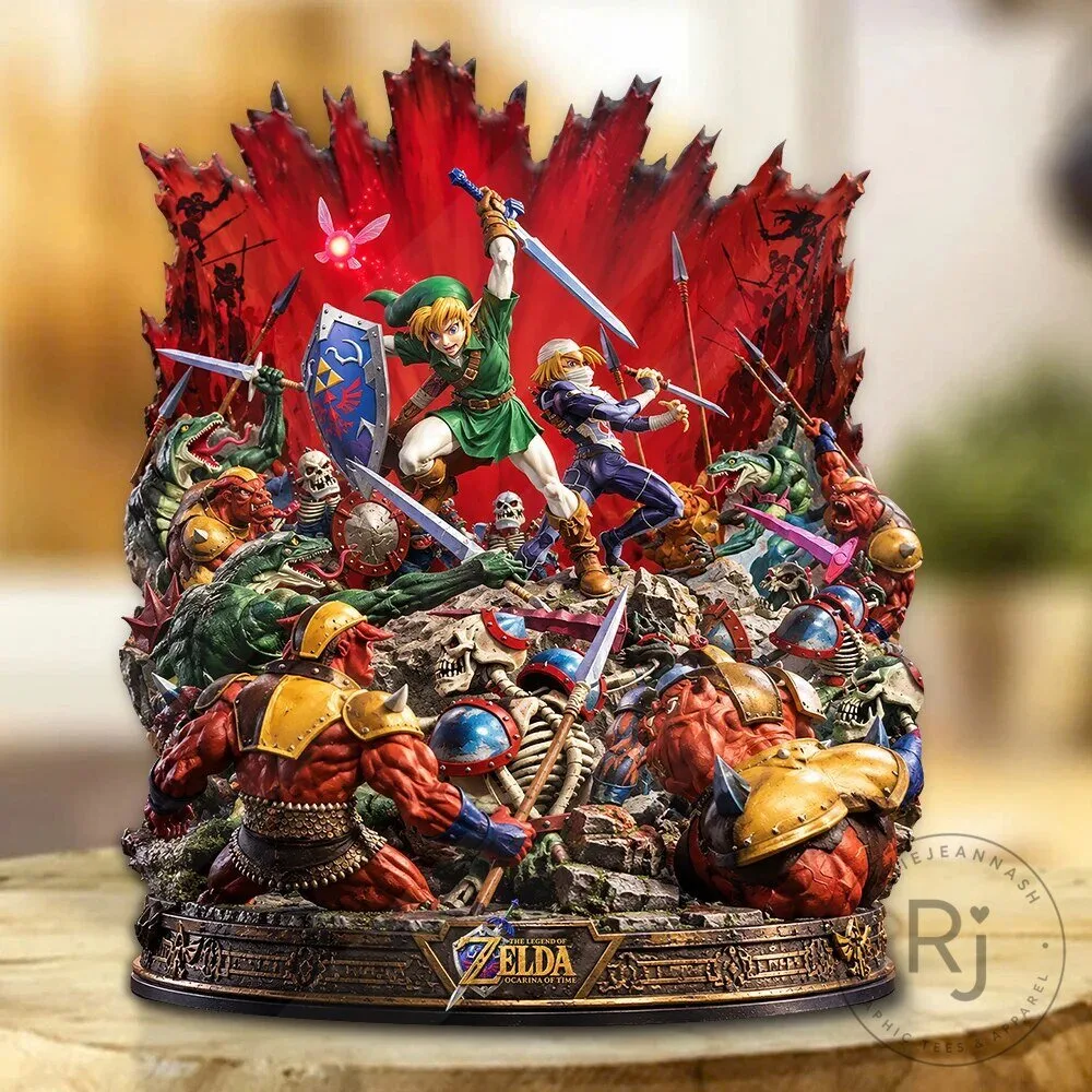 The Legend of Zelda Ocarina of Time Link and Sheik Battle Figurine 1 The Legend of Zelda Ocarina of Time Link and Sheik Battle Figurine