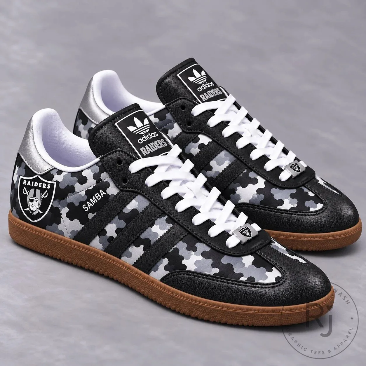 Las Vegas Raiders Camouflage Pattern Game Day Samba Shoes