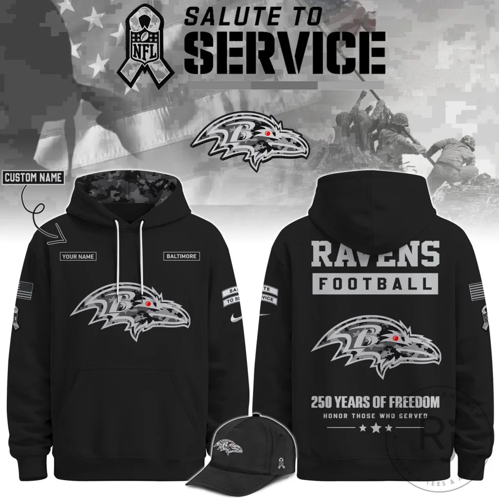 Baltimore Ravens Salute To Service NFL Football Team Hoodie Baltimore Ravens Salute To Service NFL Football Team Hoodie