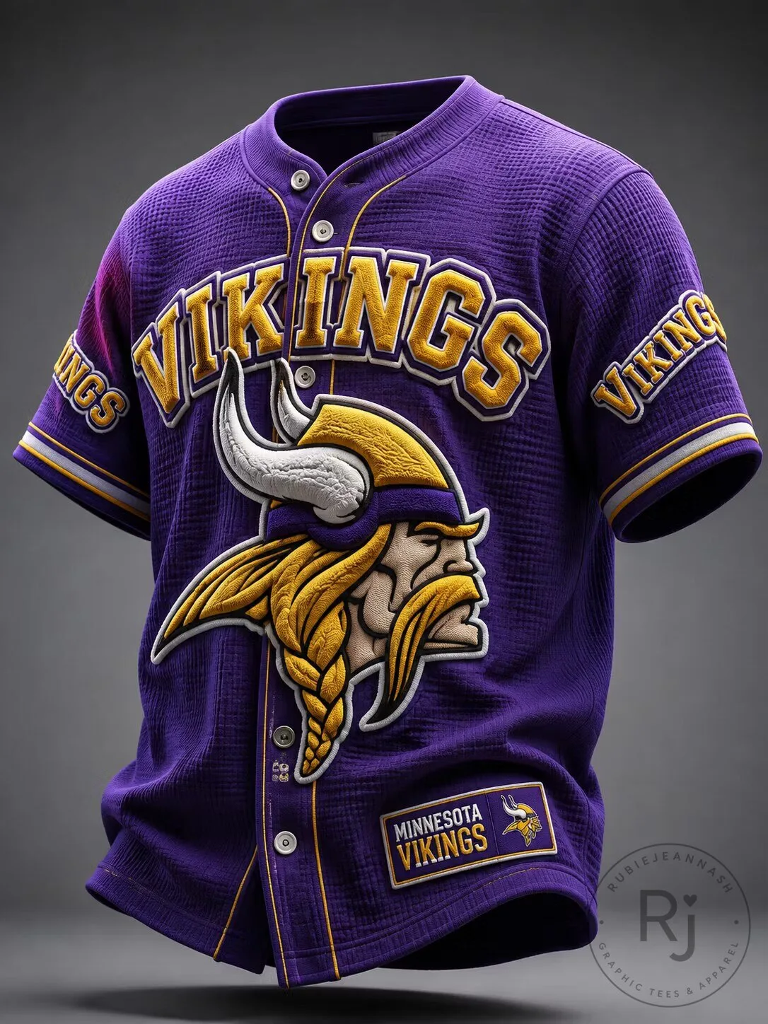 Minnesota Vikings Football Club Purple Baseball Jersey for Men 1 Minnesota Vikings Football Club Purple Baseball Jersey for Men