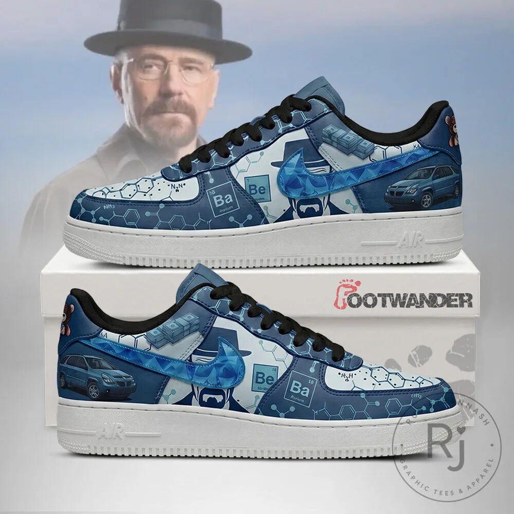 Breaking Bad Walter White Heisenberg Blue Chemistry Sneakers Shoes