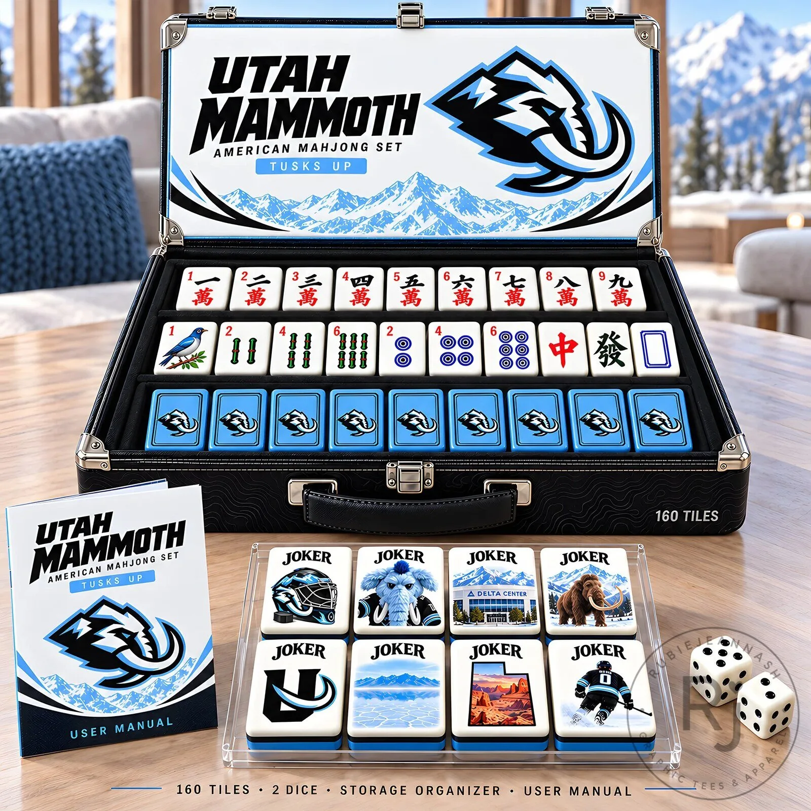 Utah Mammoth American Mahjong Set with 160 Tiles 5 Utah Mammoth American Mahjong Set with 160 Tiles