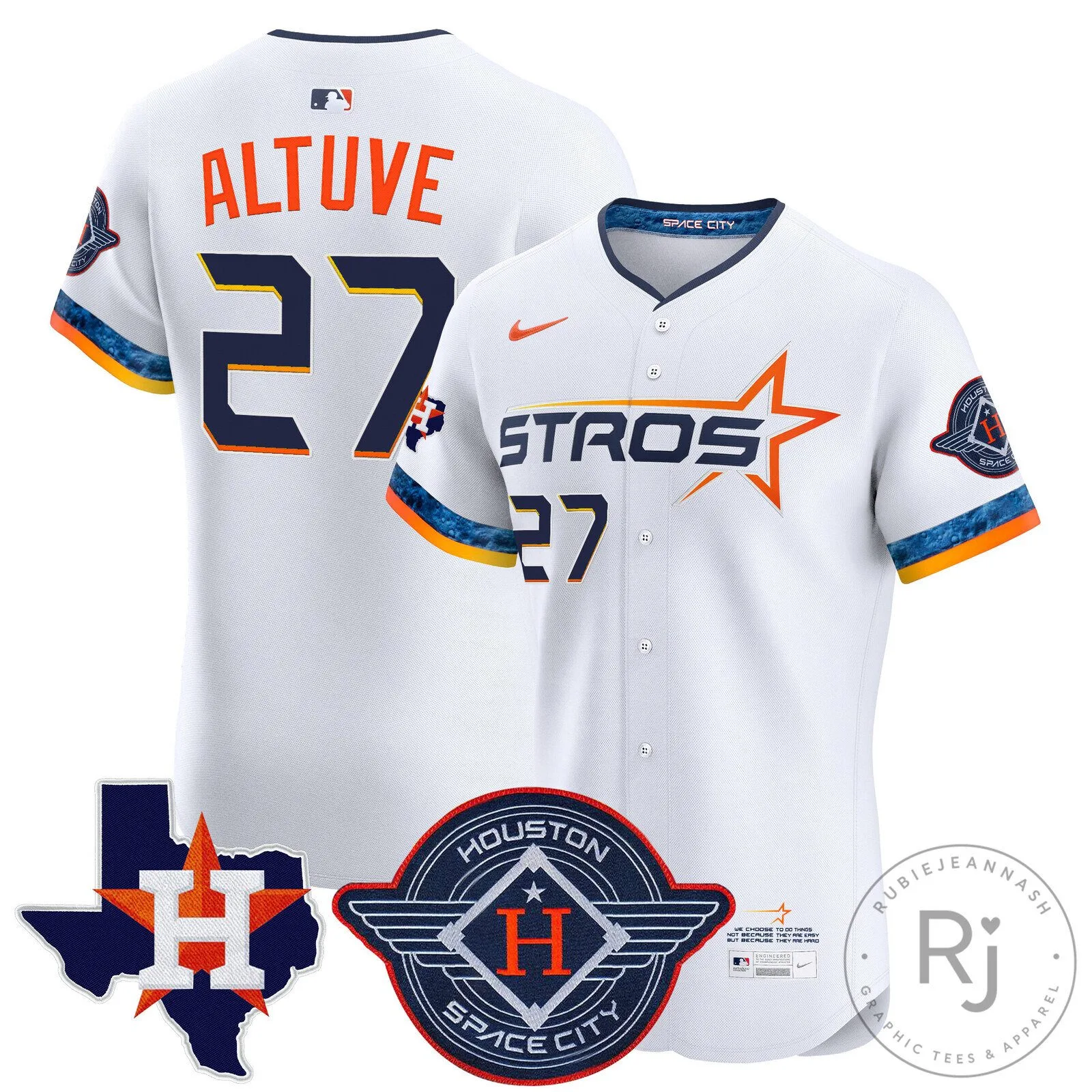 Houston Astros Carlos Correa White 2025 City Connect Baseball Jersey 45 Houston Astros Carlos Correa White 2025 City Connect Baseball Jersey