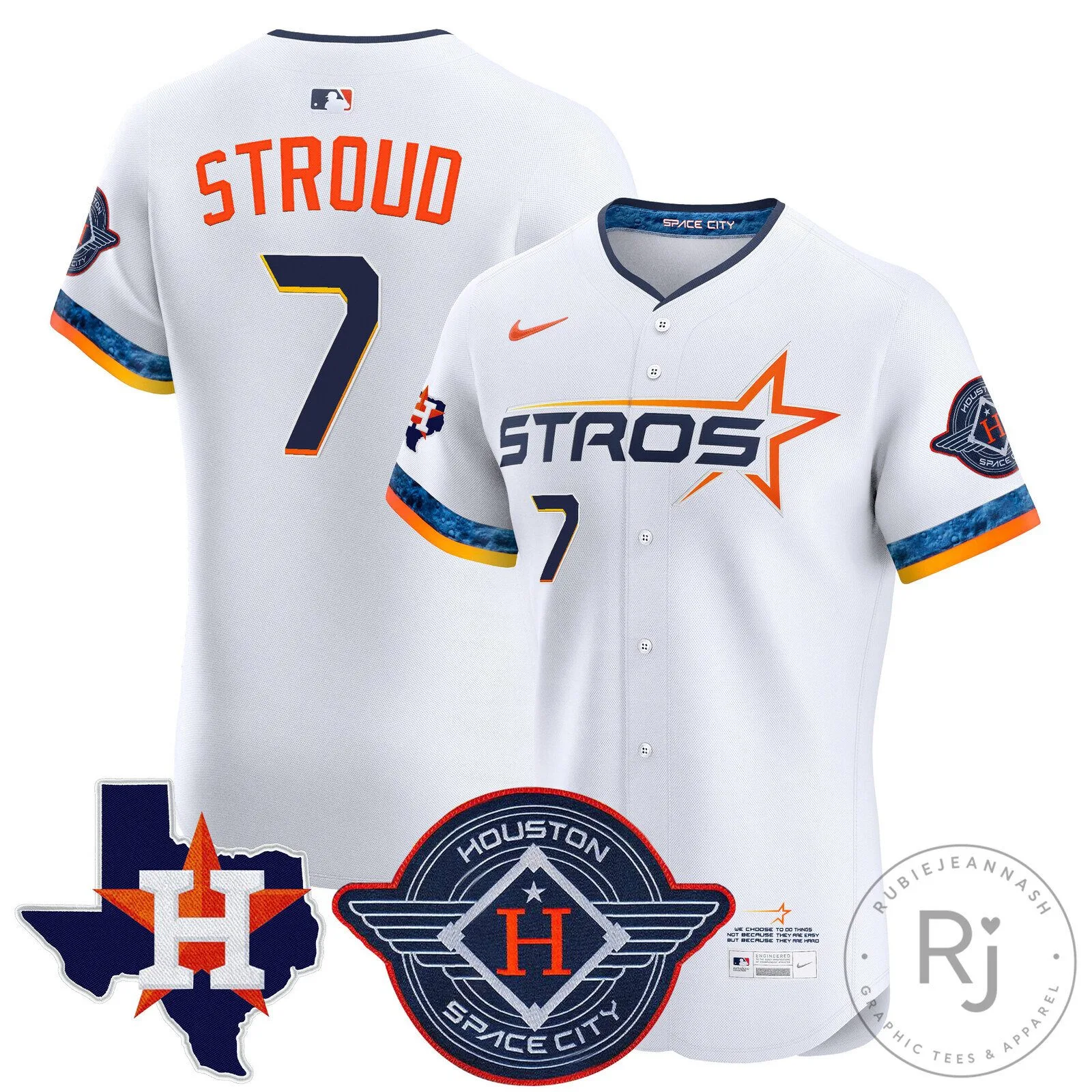 Houston Astros Carlos Correa White 2025 City Connect Baseball Jersey 48 Houston Astros Carlos Correa White 2025 City Connect Baseball Jersey