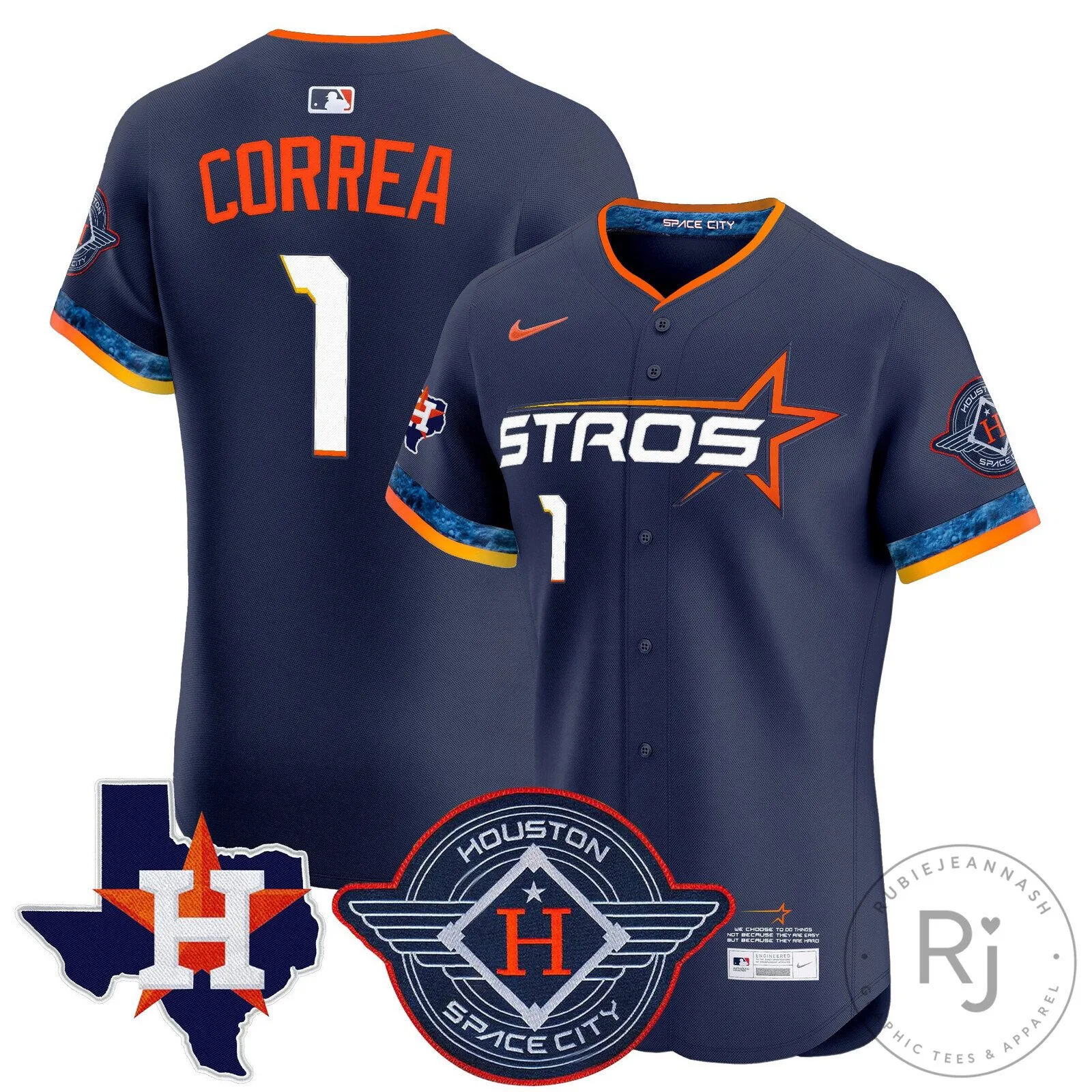 Houston Astros Carlos Correa White 2025 City Connect Baseball Jersey 62 Houston Astros Carlos Correa White 2025 City Connect Baseball Jersey