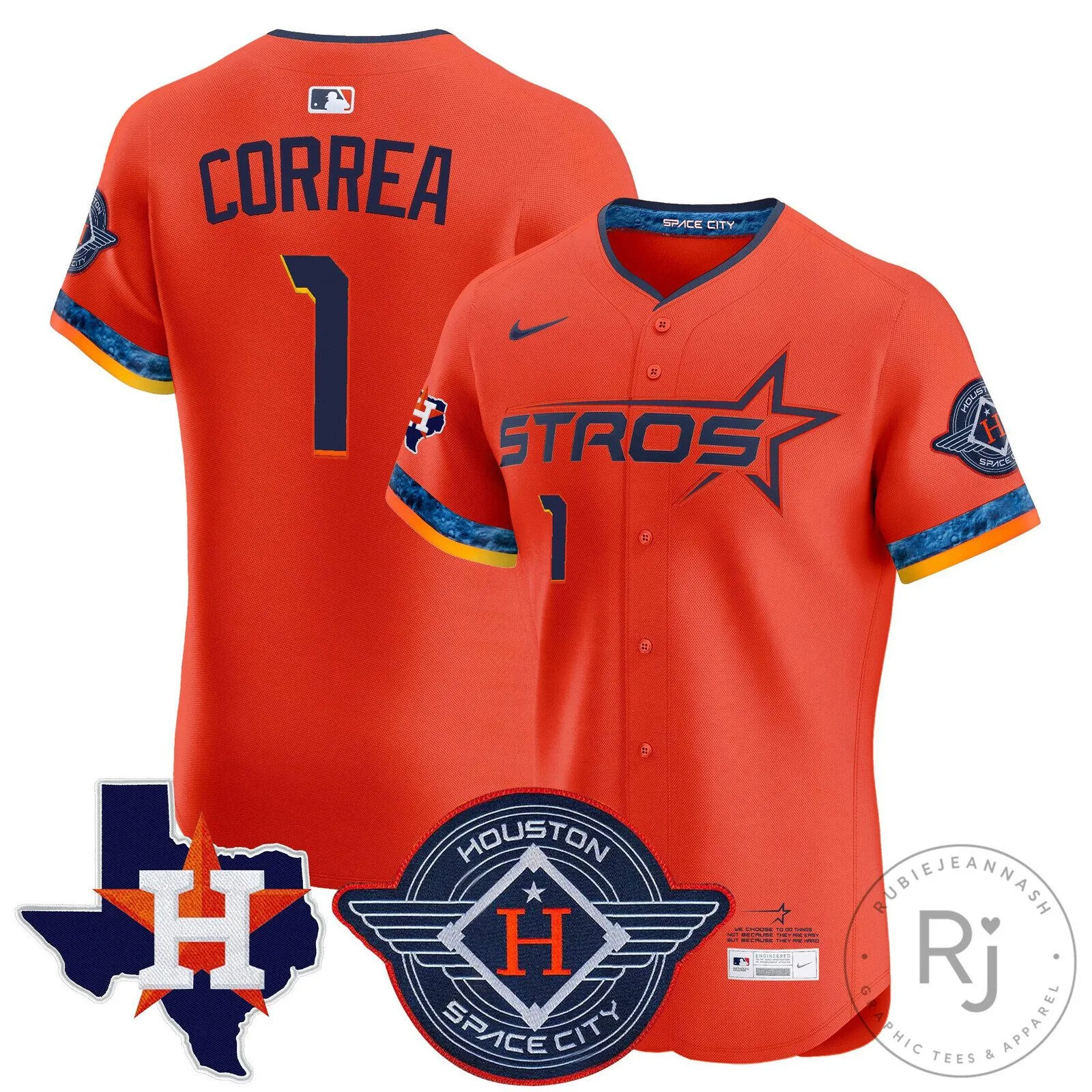Houston Astros Carlos Correa White 2025 City Connect Baseball Jersey 82 Houston Astros Carlos Correa White 2025 City Connect Baseball Jersey
