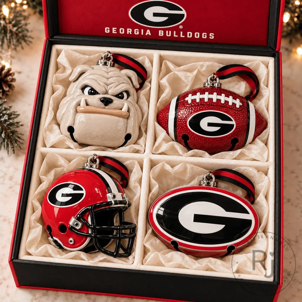 Georgia Bulldogs Football Team Christmas Tree Ornament Set Georgia Bulldogs Football Team Christmas Tree Ornament Set