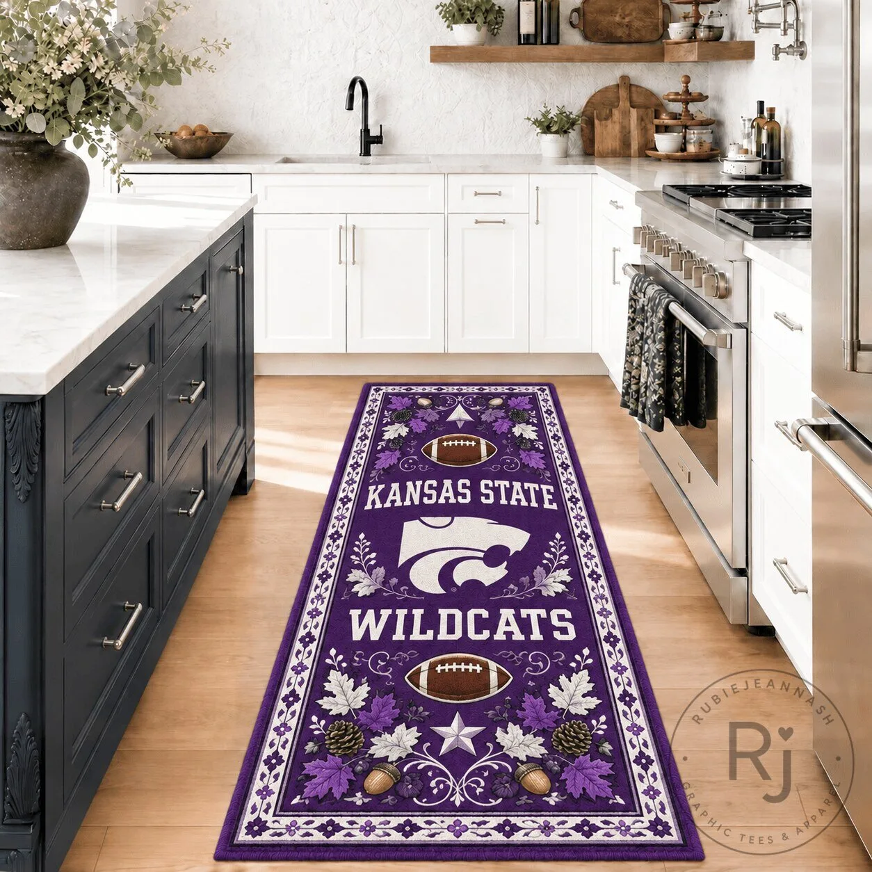 Kansas State Wildcats Football Team Kitchen Runner Rug 1 Kansas State Wildcats Football Team Kitchen Runner Rug