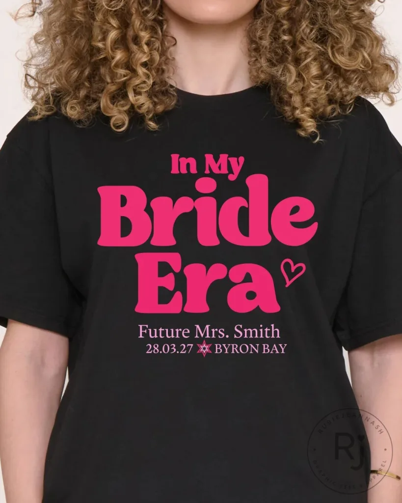 In My Bride Era Future Mrs. Smith Byron Bay Bachelorette Party T-Shirt 1 In My Bride Era Future Mrs. Smith Byron Bay Bachelorette Party T-Shirt