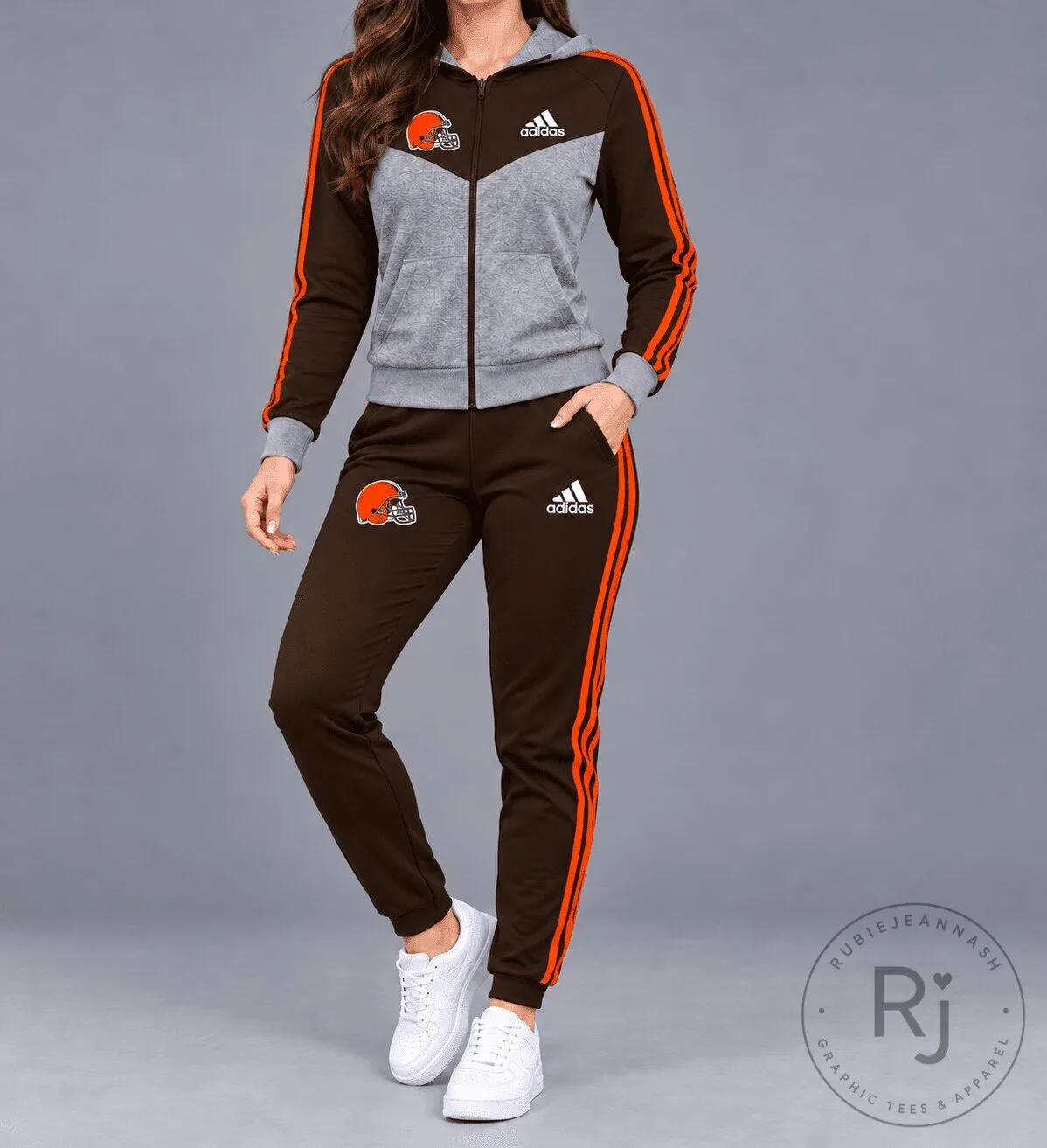 Cleveland Browns National Football League Heritage Brown and Gray Zip Hoodie