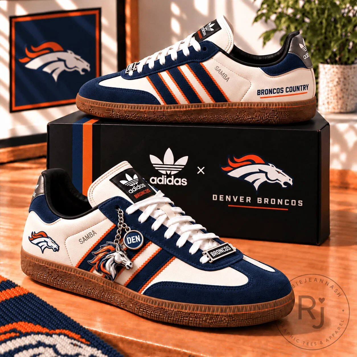 Denver Broncos Country Samba Low Top Sneakers 2 Denver Broncos Country Samba Low Top Sneakers