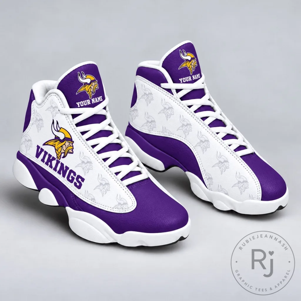 Minnesota Vikings Personalized Football Team High Top Sneakers Shoes Minnesota Vikings Personalized Football Team High Top Sneakers Shoes