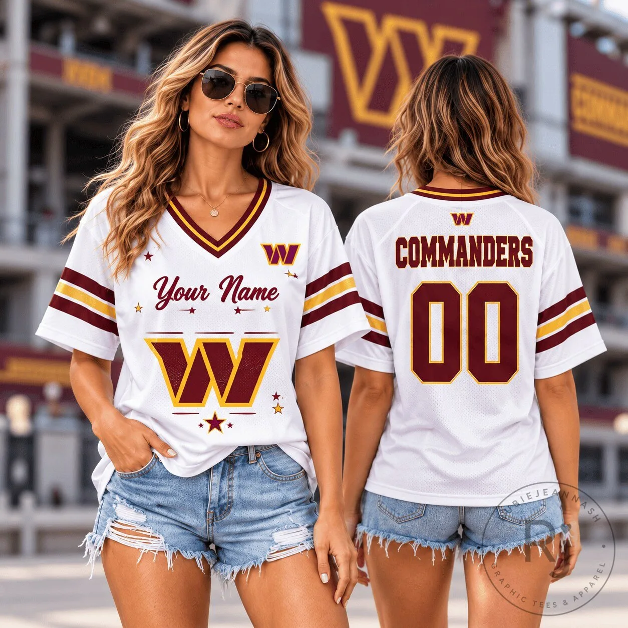 Washington Commanders Personalized Name and Number American Football Jersey