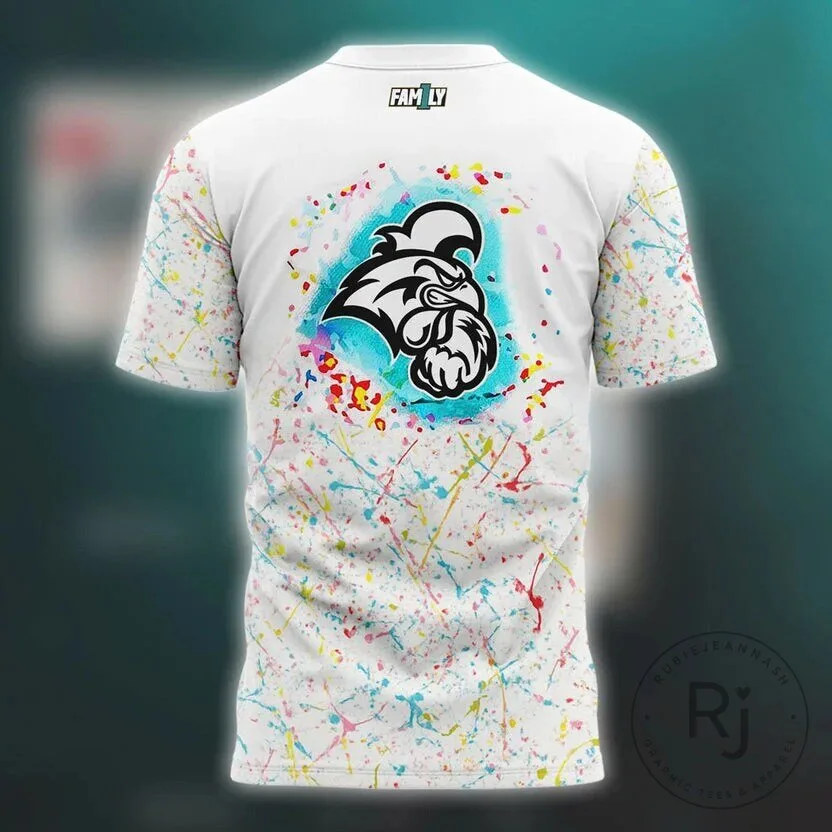 Coastal Carolina Football Chanticleers Airbrushed Splatter Paint Design T-Shirt 8 Coastal Carolina Football Chanticleers Airbrushed Splatter Paint Design T-Shirt