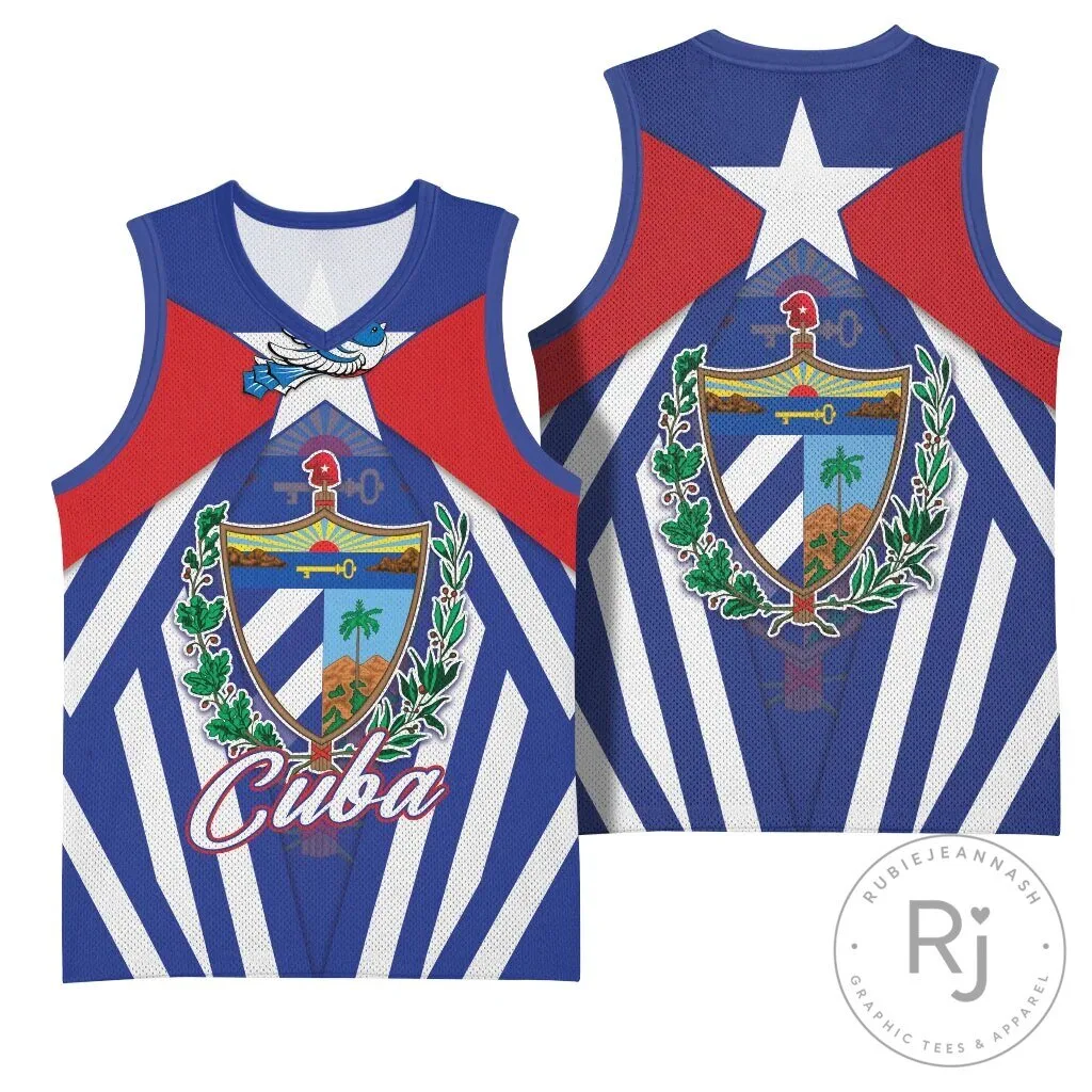 Viva Cuba Libre Cuban Trogon Coat of Arms Basketball Jersey 10 Viva Cuba Libre Cuban Trogon Coat of Arms Basketball Jersey