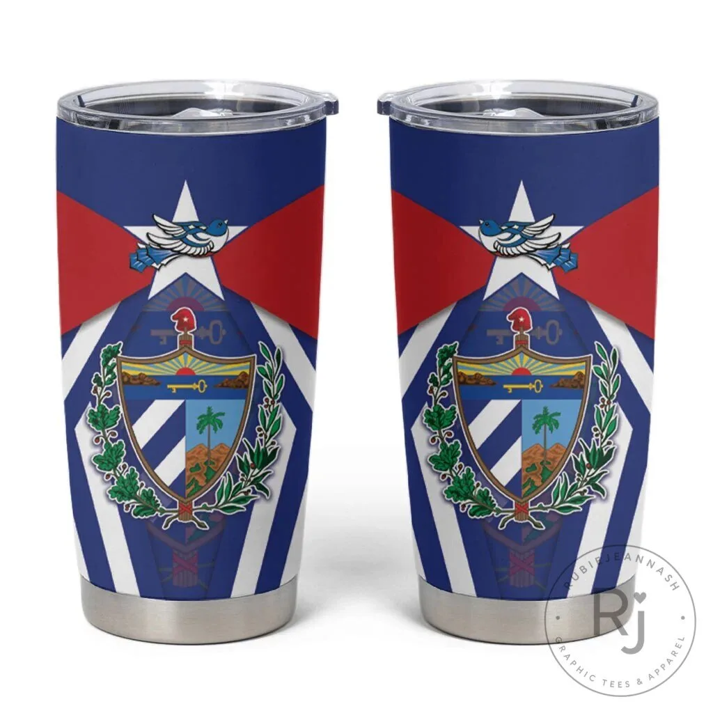 Cuba Flag Coat of Arms Cuban Trogon Insulated Tumbler