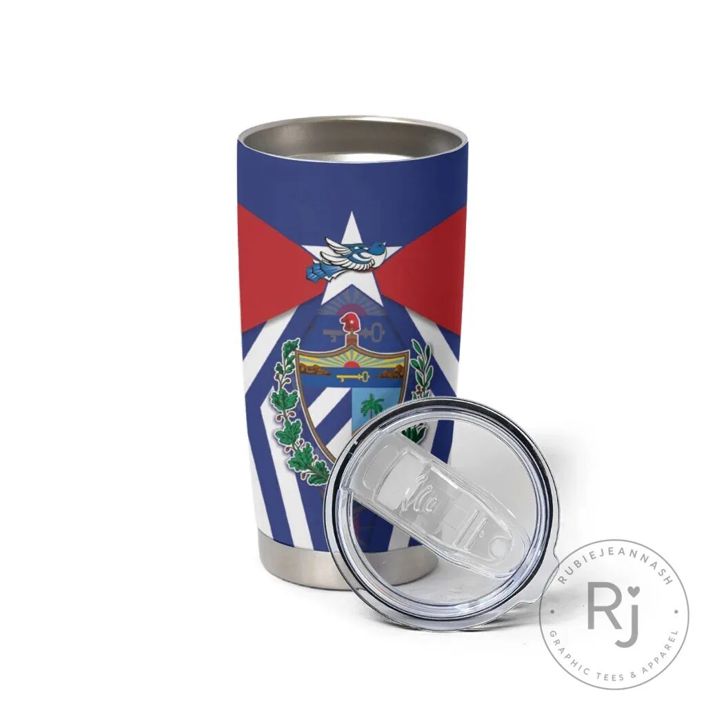 Cuba Flag Coat of Arms Cuban Trogon Insulated Tumbler 10 Cuba Flag Coat of Arms Cuban Trogon Insulated Tumbler